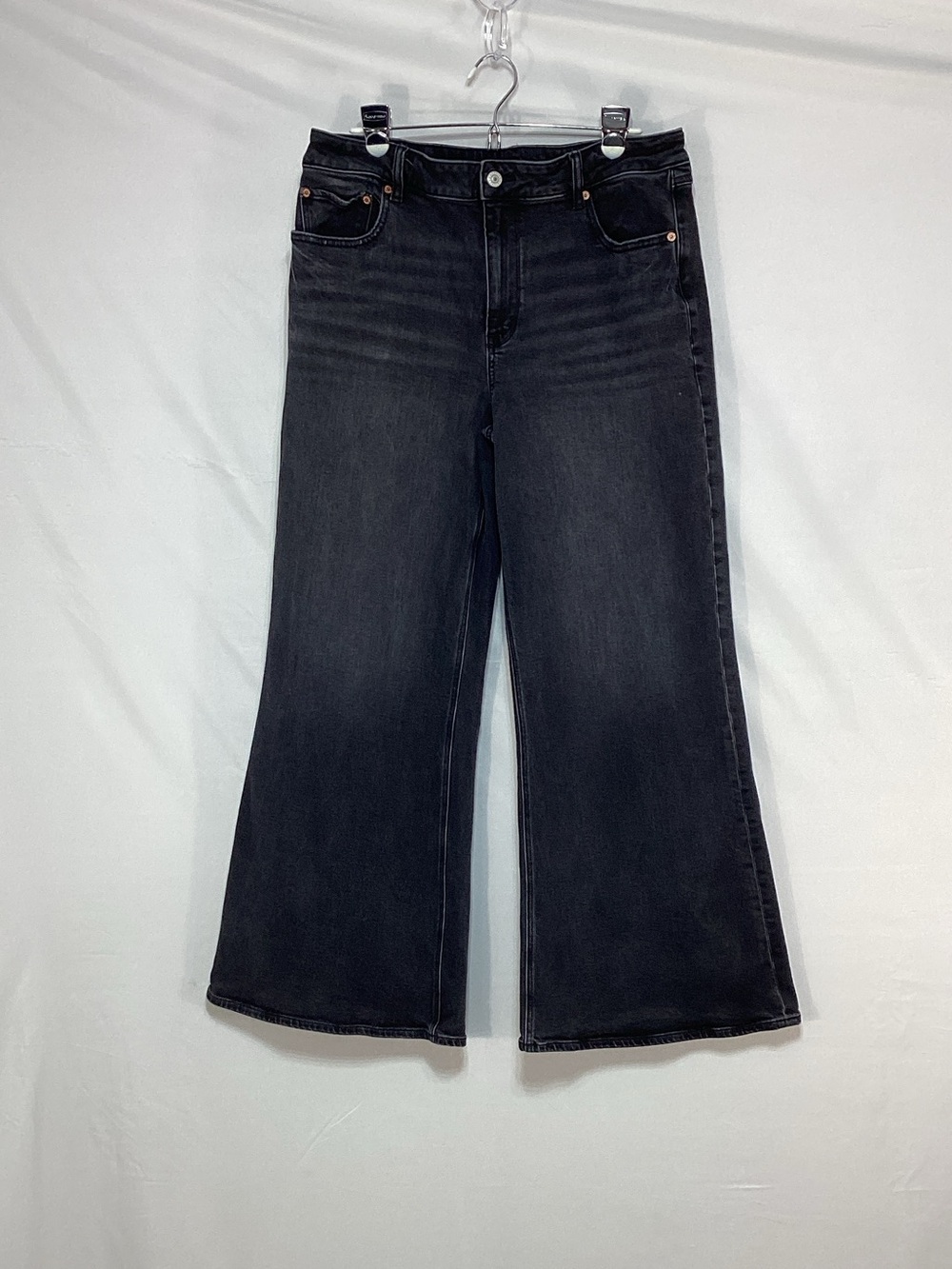 American Eagle Outfitters Black Flare High-Rise Jeans Size 14